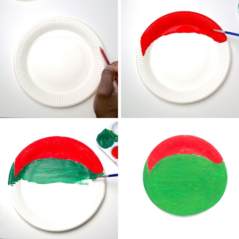 paper plate grinch colouring your paper plate